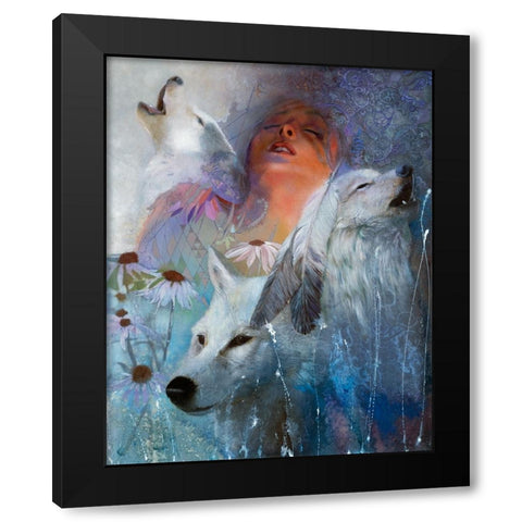 Dreamsongs Black Modern Wood Framed Art Print with Double Matting by Lund, Denton