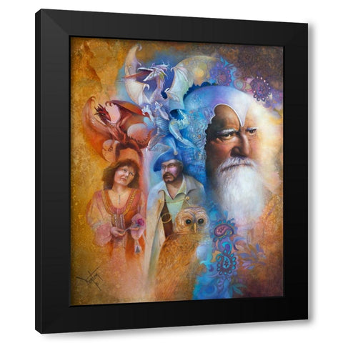 Merlins World Black Modern Wood Framed Art Print with Double Matting by Lund, Denton