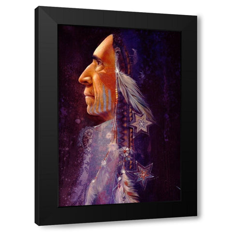 The Shaman Black Modern Wood Framed Art Print with Double Matting by Lund, Denton