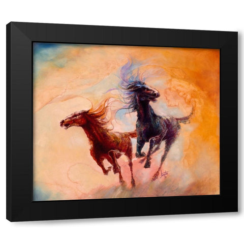 Wild And Free Black Modern Wood Framed Art Print with Double Matting by Lund, Denton