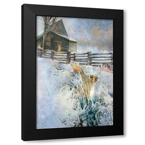 Winter Solstice Black Modern Wood Framed Art Print with Double Matting by Lund, Denton