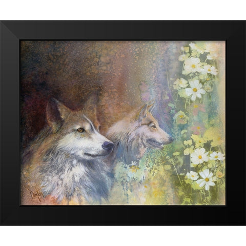 Hollyhawk Morning Black Modern Wood Framed Art Print by Lund, Denton