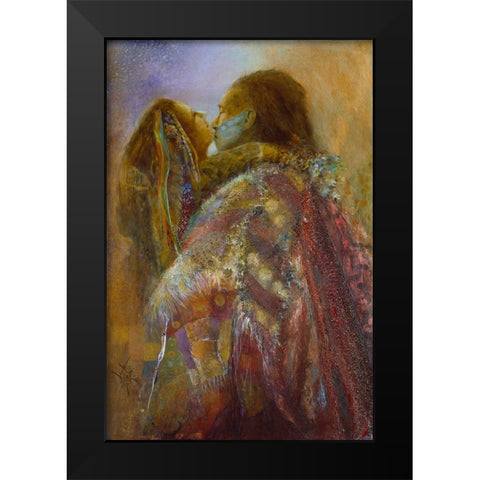 Robe Of Many Colors Black Modern Wood Framed Art Print by Lund, Denton