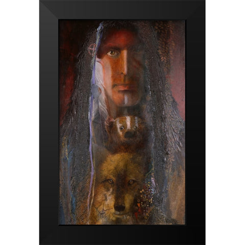 Brotherhood Black Modern Wood Framed Art Print by Lund, Denton