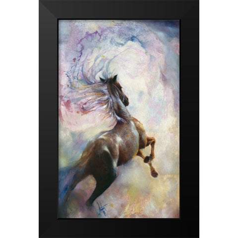 Carousel Dancer Black Modern Wood Framed Art Print by Lund, Denton