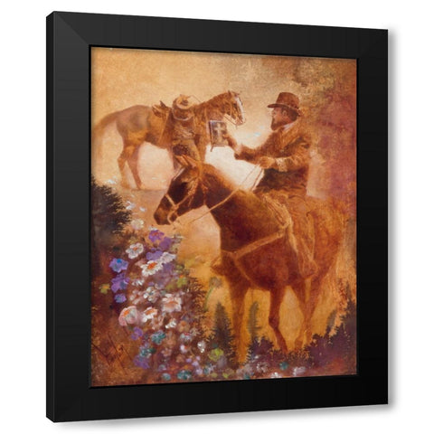 The Country Preacher Black Modern Wood Framed Art Print with Double Matting by Lund, Denton
