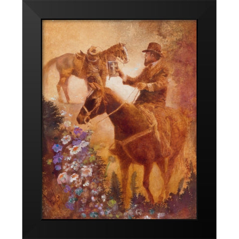 The Country Preacher Black Modern Wood Framed Art Print by Lund, Denton
