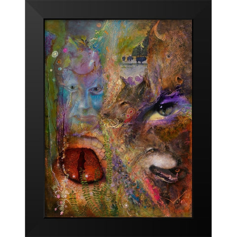 The All Seeing Eye Of Creation Black Modern Wood Framed Art Print by Lund, Denton