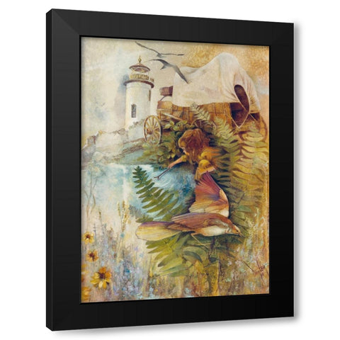 The Pond Black Modern Wood Framed Art Print by Lund, Denton