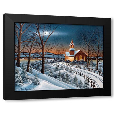 Evening Service Black Modern Wood Framed Art Print by Engler, Don