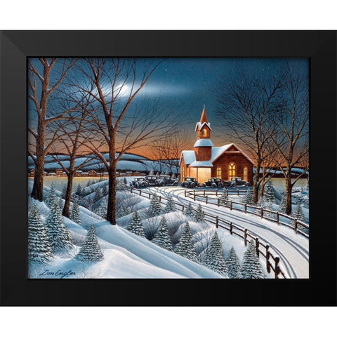 Evening Service Black Modern Wood Framed Art Print by Engler, Don