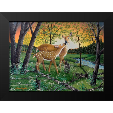 First Spring Black Modern Wood Framed Art Print by Engler, Don