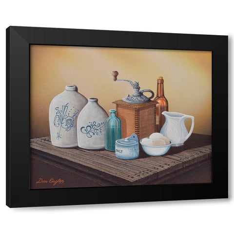 Grandmas Jars Black Modern Wood Framed Art Print by Engler, Don
