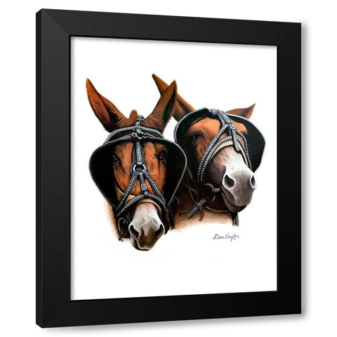 Grandpas Mules Black Modern Wood Framed Art Print by Engler, Don