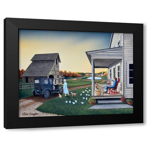 Mail Call Black Modern Wood Framed Art Print by Engler, Don