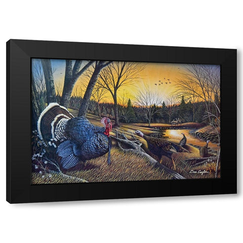 Morning Call Black Modern Wood Framed Art Print by Engler, Don