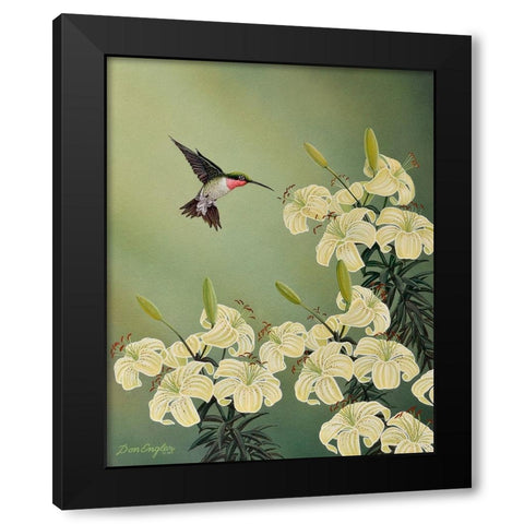 Spring Lilies Black Modern Wood Framed Art Print by Engler, Don