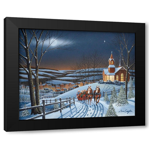 Tis the Season Black Modern Wood Framed Art Print by Engler, Don