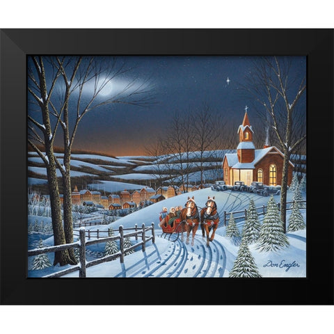 Tis the Season Black Modern Wood Framed Art Print by Engler, Don