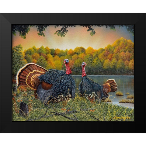Turkey Season Black Modern Wood Framed Art Print by Engler, Don