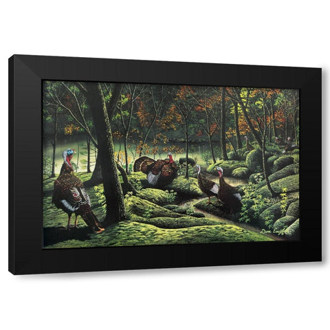 The Gathering Black Modern Wood Framed Art Print by Engler, Don