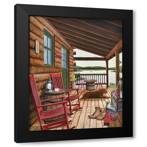 Days End Black Modern Wood Framed Art Print by Engler, Don