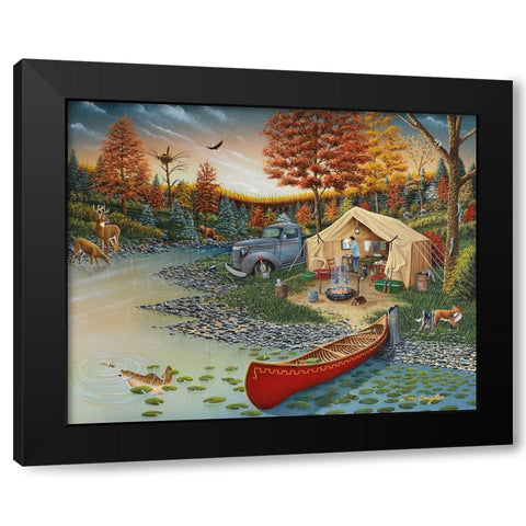 Home away from Home Black Modern Wood Framed Art Print by Engler, Don