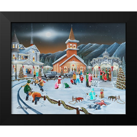 Christmas Eve Black Modern Wood Framed Art Print by Engler, Don