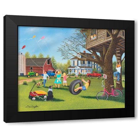 Chores Done Black Modern Wood Framed Art Print with Double Matting by Engler, Don