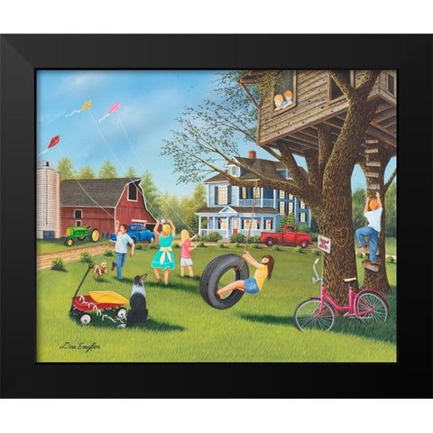 Chores Done Black Modern Wood Framed Art Print by Engler, Don