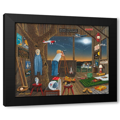 Not Just A Dream Black Modern Wood Framed Art Print by Engler, Don
