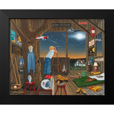 Not Just A Dream Black Modern Wood Framed Art Print by Engler, Don
