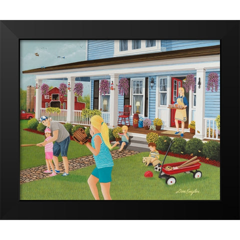 Family Time Black Modern Wood Framed Art Print by Engler, Don