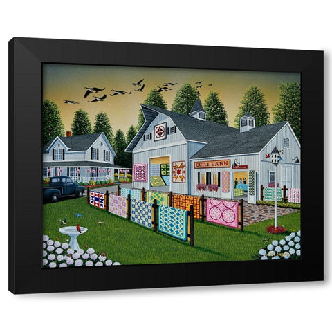 Quilt Barn Black Modern Wood Framed Art Print by Engler, Don