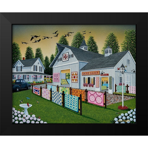 Quilt Barn Black Modern Wood Framed Art Print by Engler, Don