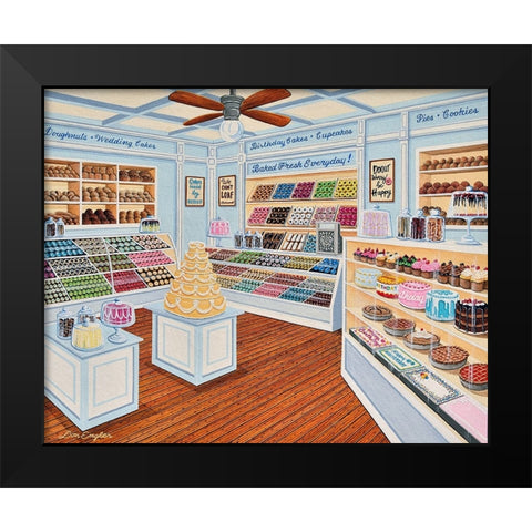 Cake â€˜n Bake Black Modern Wood Framed Art Print by Engler, Don