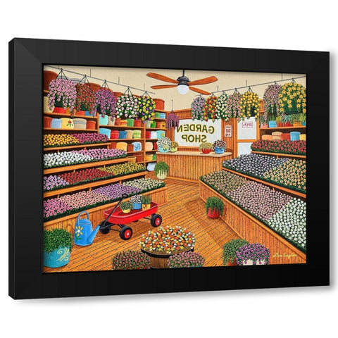 Garden Shop Black Modern Wood Framed Art Print with Double Matting by Engler, Don