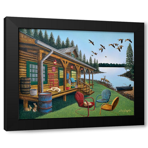 Break of day Black Modern Wood Framed Art Print with Double Matting by Engler, Don