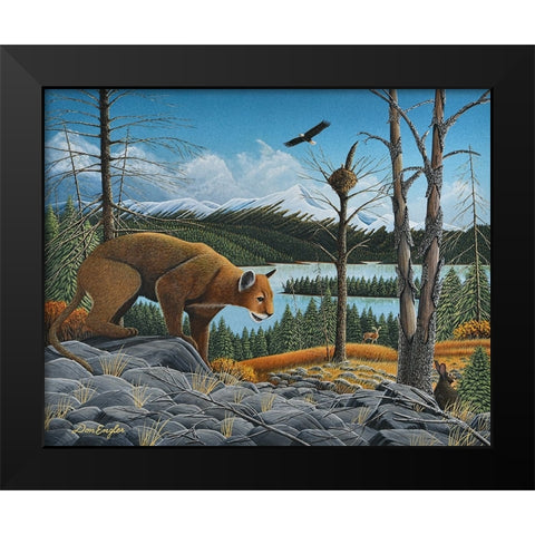 Stalking Prey Black Modern Wood Framed Art Print by Engler, Don