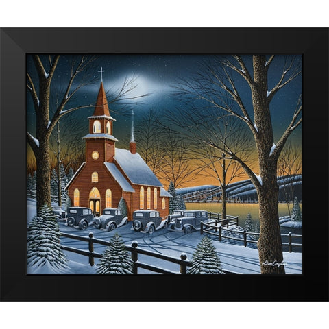 Midnight Clear Black Modern Wood Framed Art Print by Engler, Don