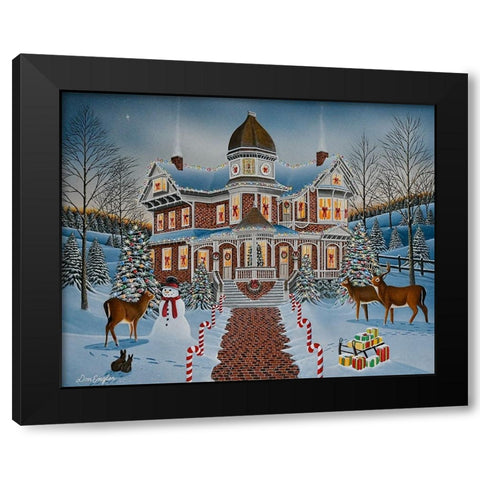 Merry and Bright Black Modern Wood Framed Art Print with Double Matting by Engler, Don