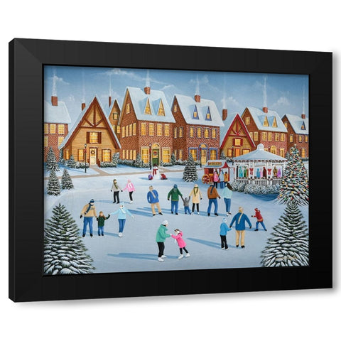 Holiday Skate Black Modern Wood Framed Art Print by Engler, Don