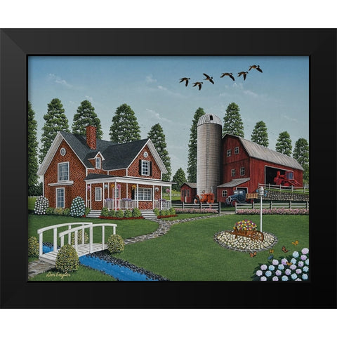 Farm Home Black Modern Wood Framed Art Print by Engler, Don