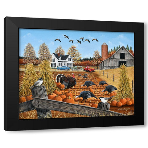 Thanksgiving at Grandmas Black Modern Wood Framed Art Print with Double Matting by Engler, Don