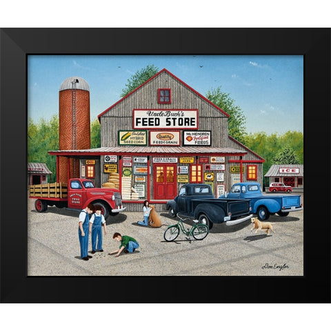 Uncle Bucks Black Modern Wood Framed Art Print by Engler, Don