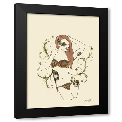 004ca Black Modern Wood Framed Art Print by Steel, Emma