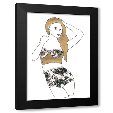 005a Black Modern Wood Framed Art Print with Double Matting by Steel, Emma