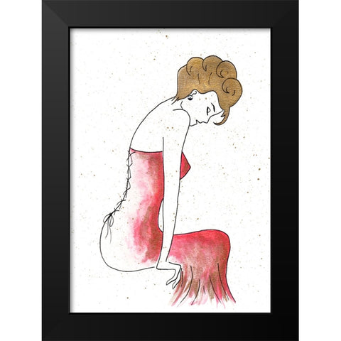 006b Black Modern Wood Framed Art Print by Steel, Emma