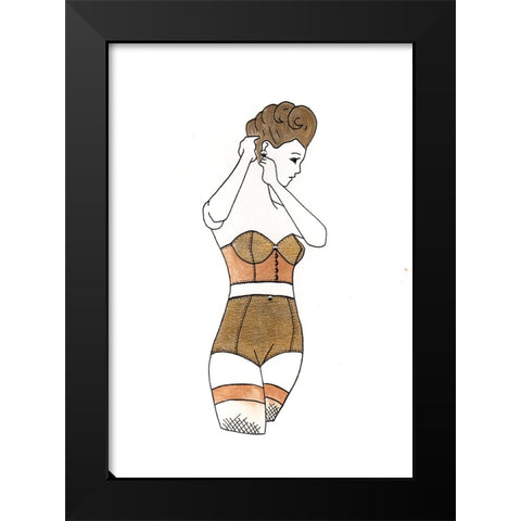 008a Black Modern Wood Framed Art Print by Steel, Emma