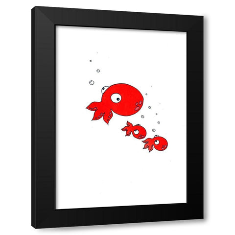 011a Black Modern Wood Framed Art Print with Double Matting by Steel, Emma
